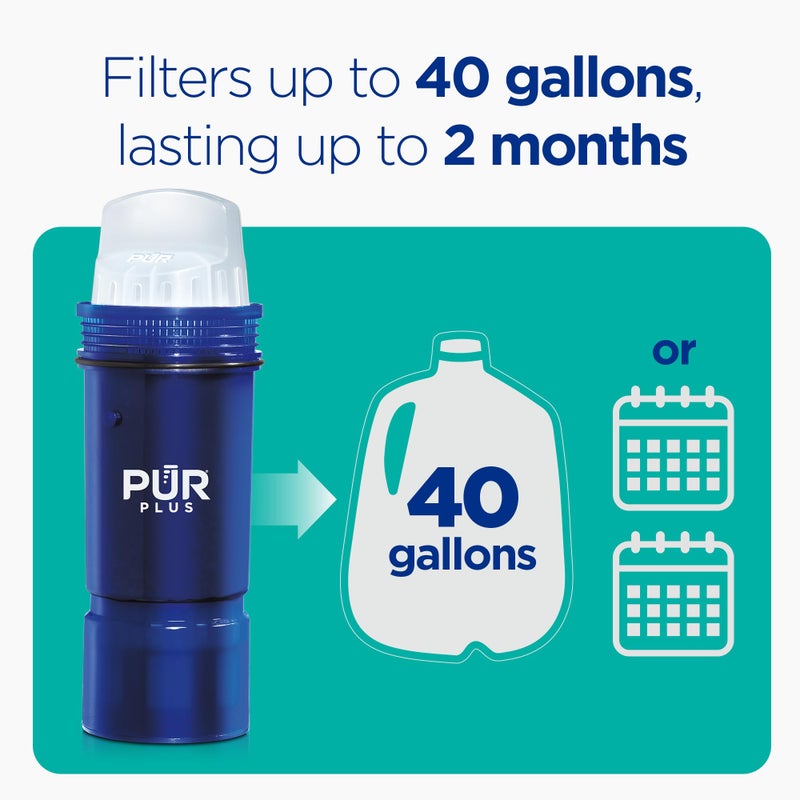 PUR Plus Lead Reducing Water Pitcher and Dispenser Replacement Filter, 1-Pack, NSF & WQA Certified - Compatible with All PUR Pitchers and Dispensers, Blue, PPF951K1 - Image 4
